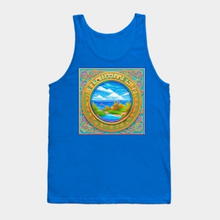 Abstract Golden Summer Beach Tank Top